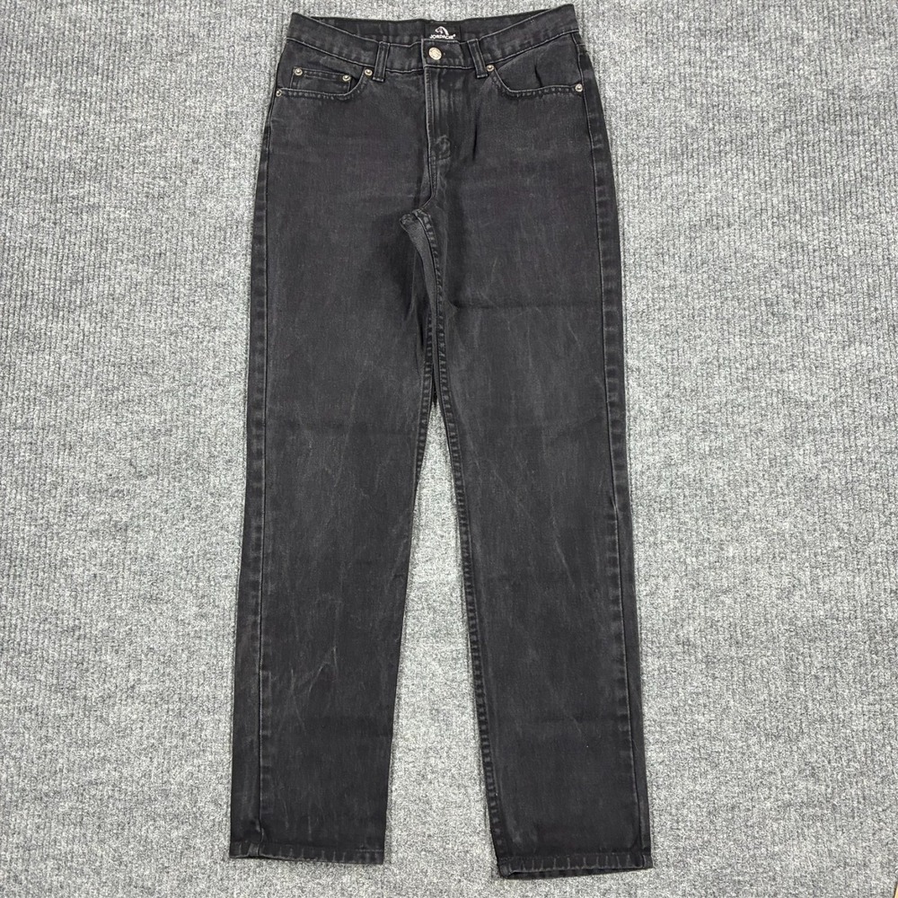 Jordache Womens Straight Jeans Size 9/10 Regular Black Denim Cotton Mid Rise